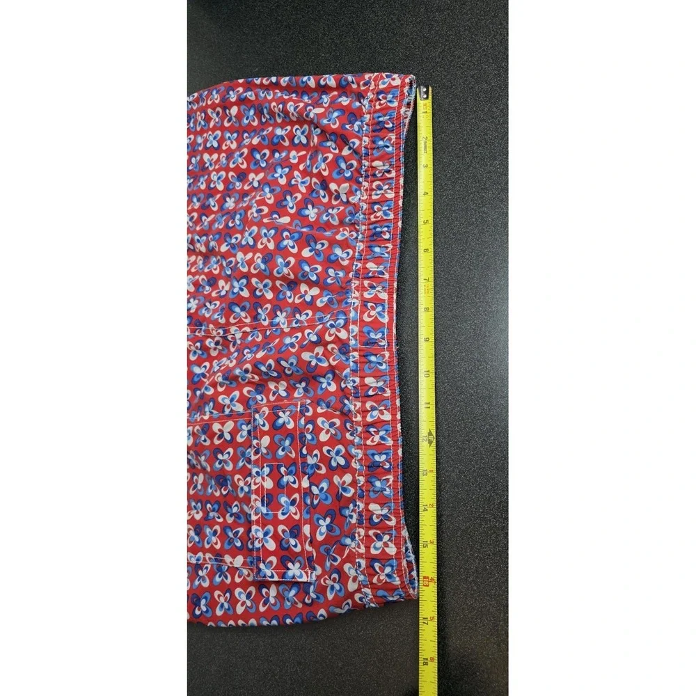 Psycho Bunny Lightweight Quick Dry XL Men Swim Trunks Pockets‎ Red Blue Shorts